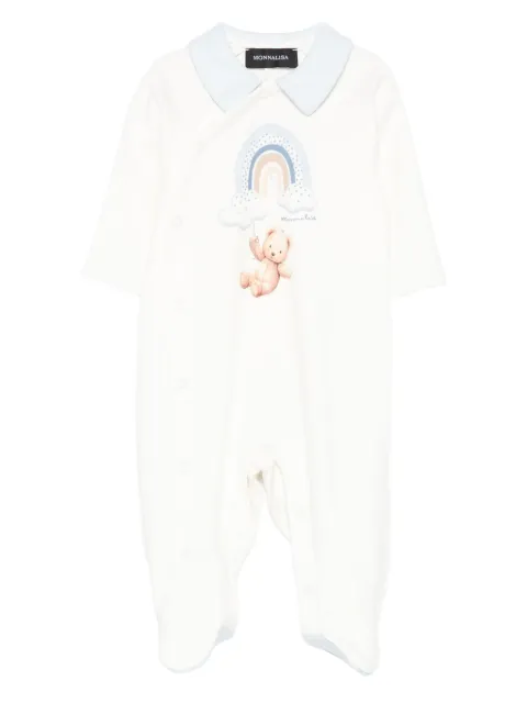 Monnalisa teddy-rainbow printed pajamas