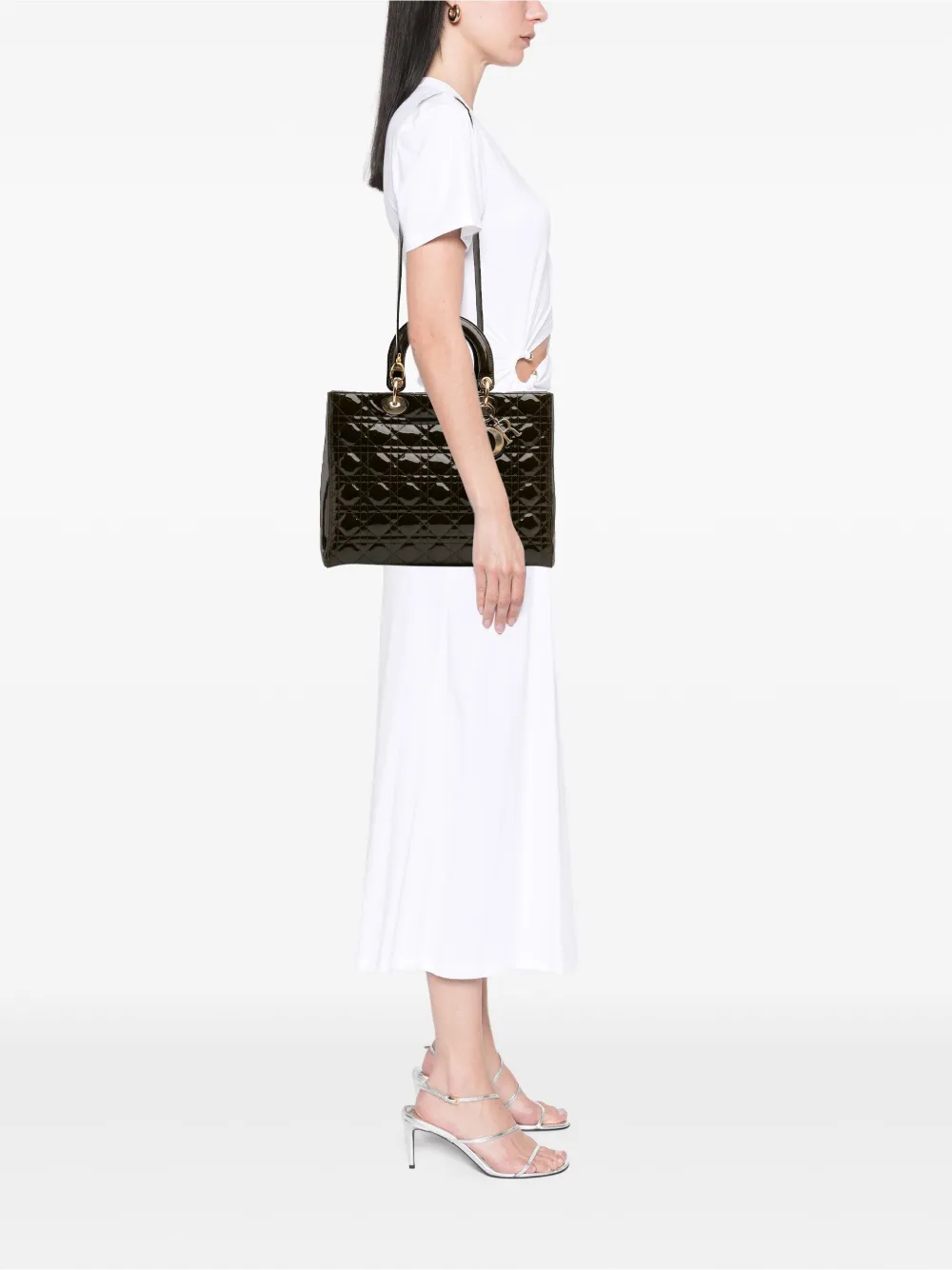 Christian Dior Pre-Owned 2010 Large Patent Cannage Lady Dior satchel | Pre-Owned | Image 2