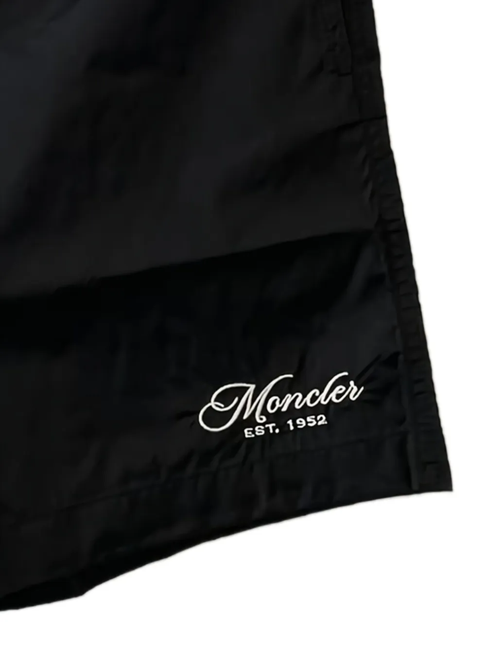 Moncler Zwembroek met logodetail Zwart