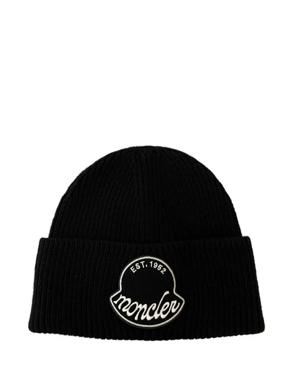 Moncler Muts met logopatch Zwart