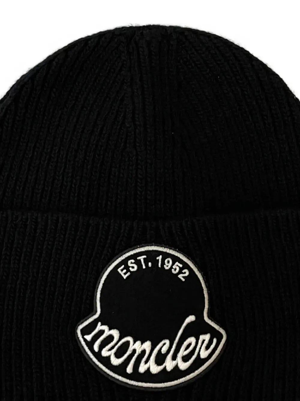 Moncler Muts met logopatch - Zwart