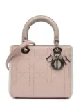 Christian Dior Pre-Owned 2014 Medium Bicolor Lambskin Macrocannage Stitched Lady Dior satchel - Grey