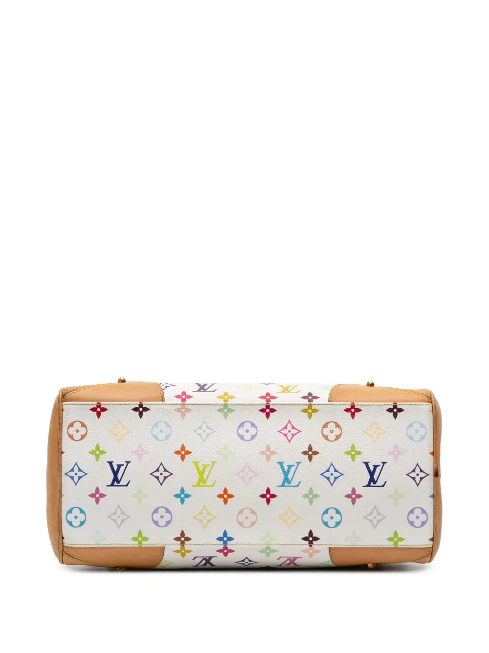 Pre-owned Louis Vuitton 2009 Monogram Multicolore Claudia Shoulder Bag In White