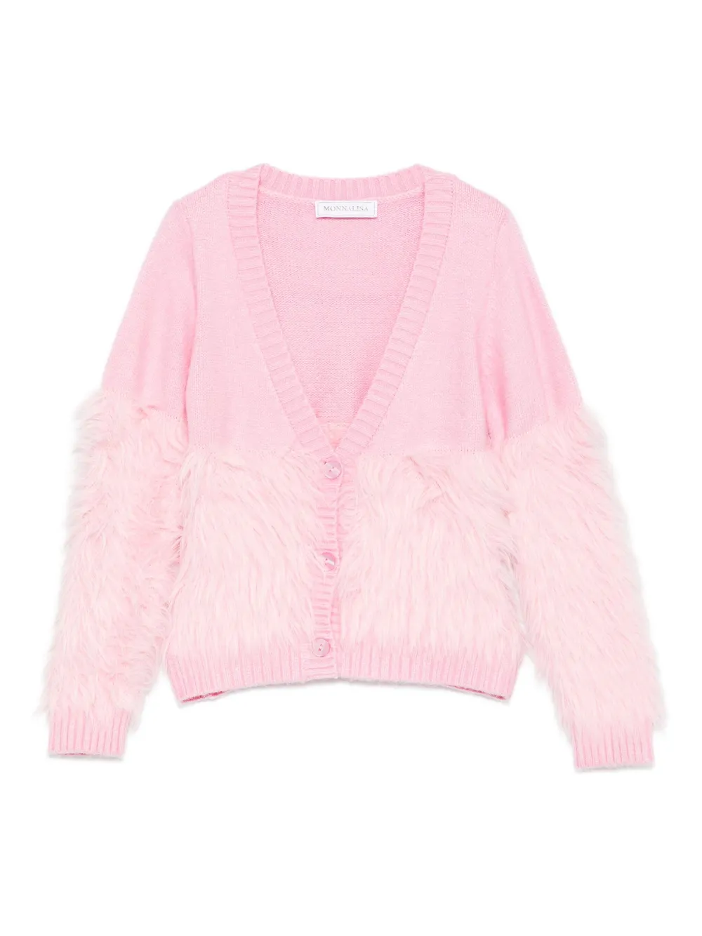 Monnalisa Vest met donzige afwerking Roze