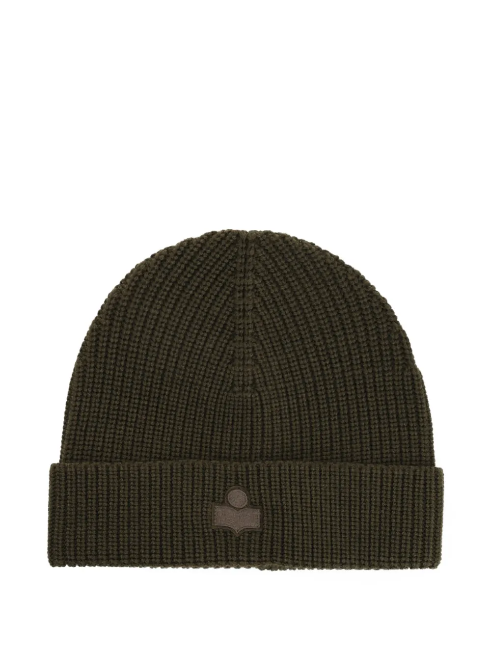ISABEL MARANT ribbed logo beanie | Green | Image 1