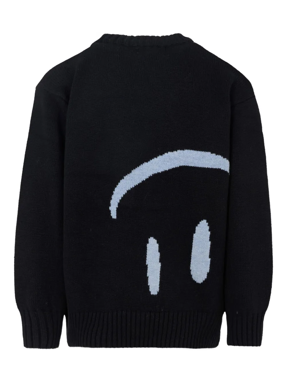 Molo Bello smiley-face knit sweater Zwart