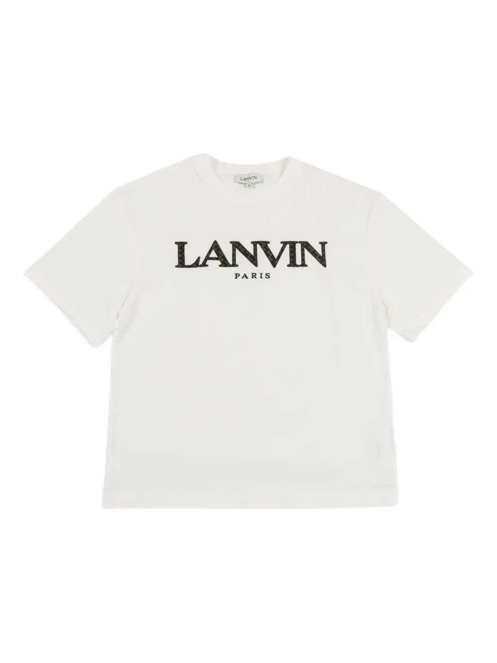 Lanvin Enfant T-shirt met geborduurd logo Wit