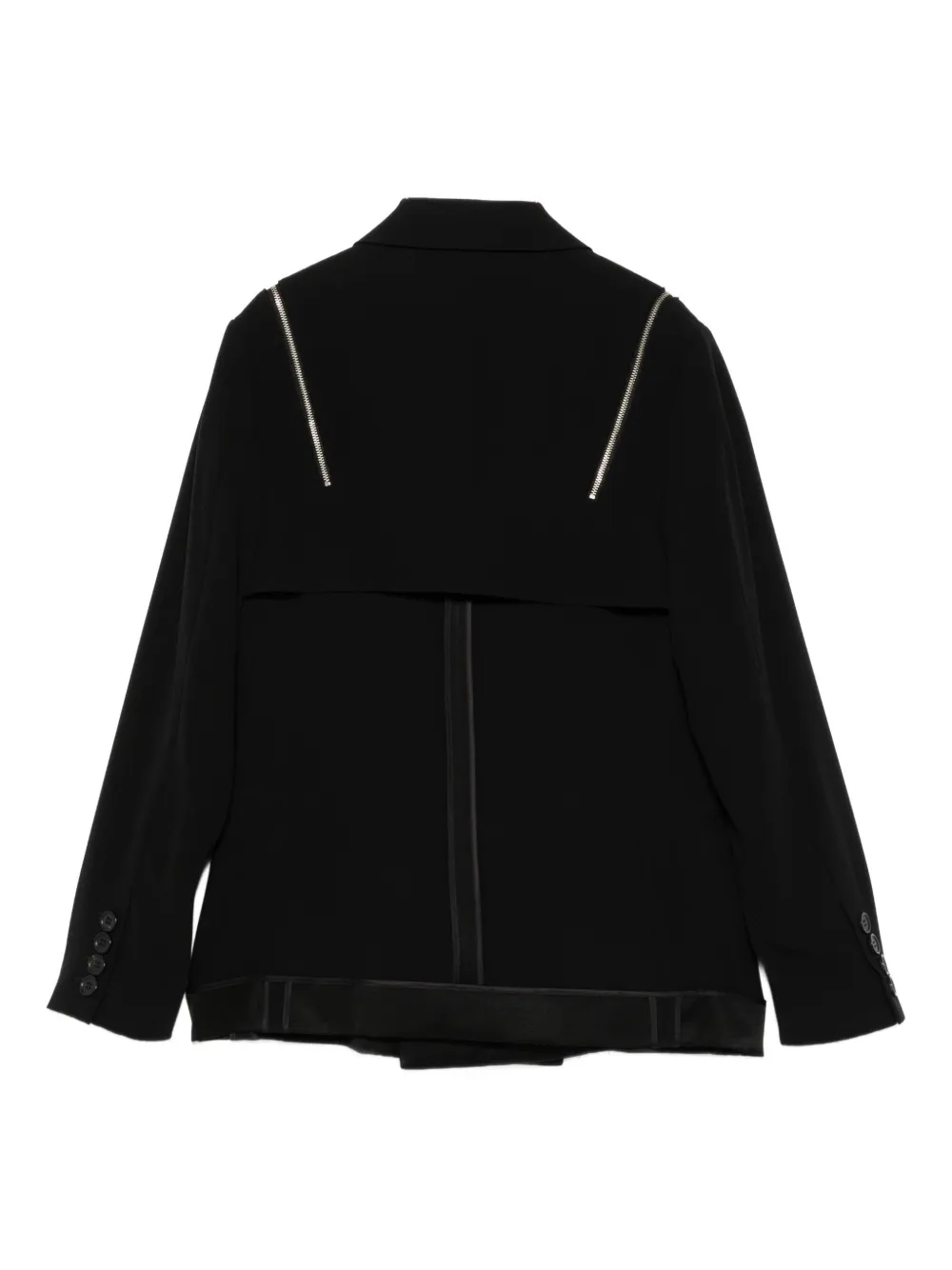 Undercover zip-detail double-breasted blazer Zwart