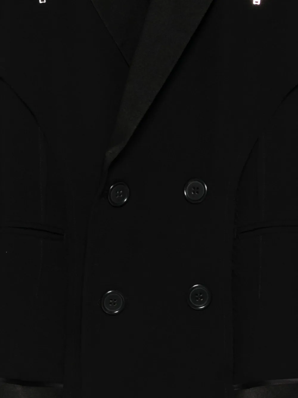 Undercover zip-detail double-breasted blazer Zwart