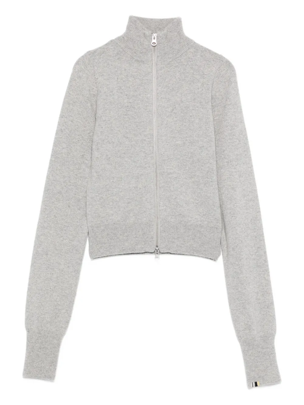 n°302 zip-front cropped cardigan