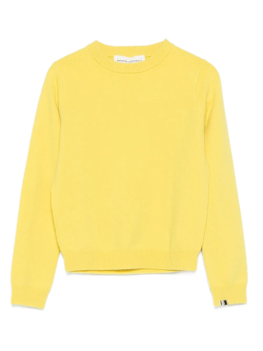 Extreme cashmere Trui met hoge hals en lange mouwen Geel