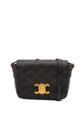 Celine Pre-Owned 2019 Teen Triomphe Coated Canvas Triomphe crossbody bag - Brown