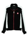 Casablanca panelled zip-up sport jacket - Black