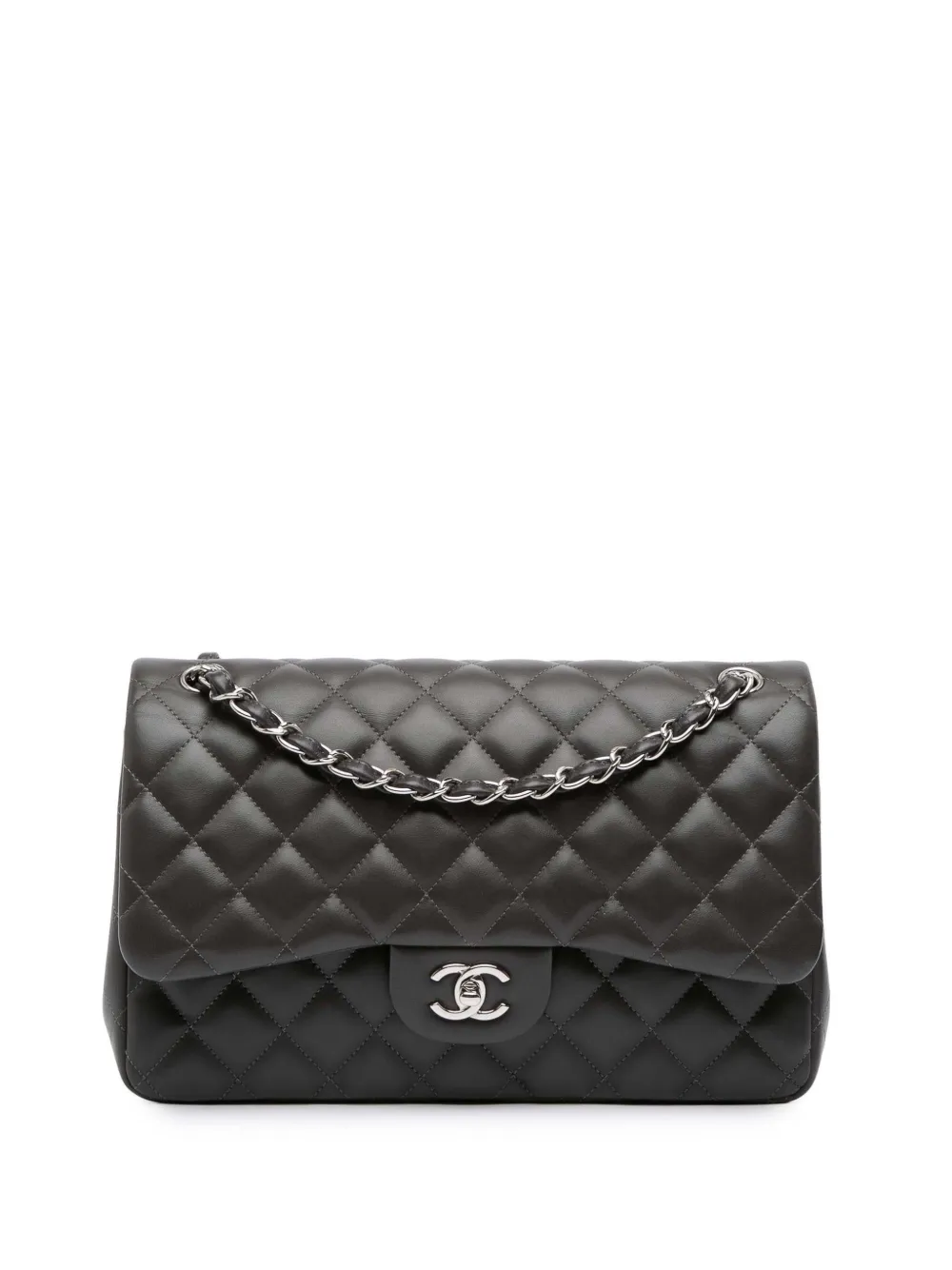 CHANEL Pre-Owned 2012 Jumbo Classic Lambskin Double Flap shoulder bag CHANEL Pre-Owned 2012 Jumbo Classic Lambskin Double Flap shoulder bag