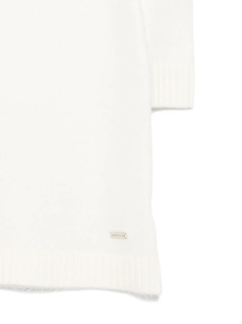 Monnalisa shoulder-cut knit dress Beige