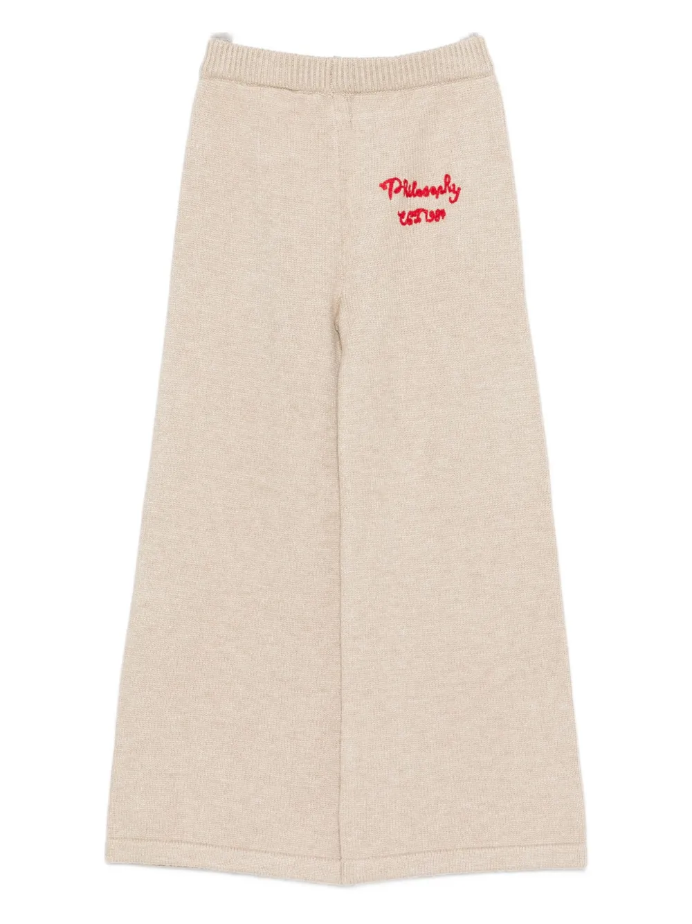 Philosophy Di Lorenzo Serafini Kids embroidered trousers Beige