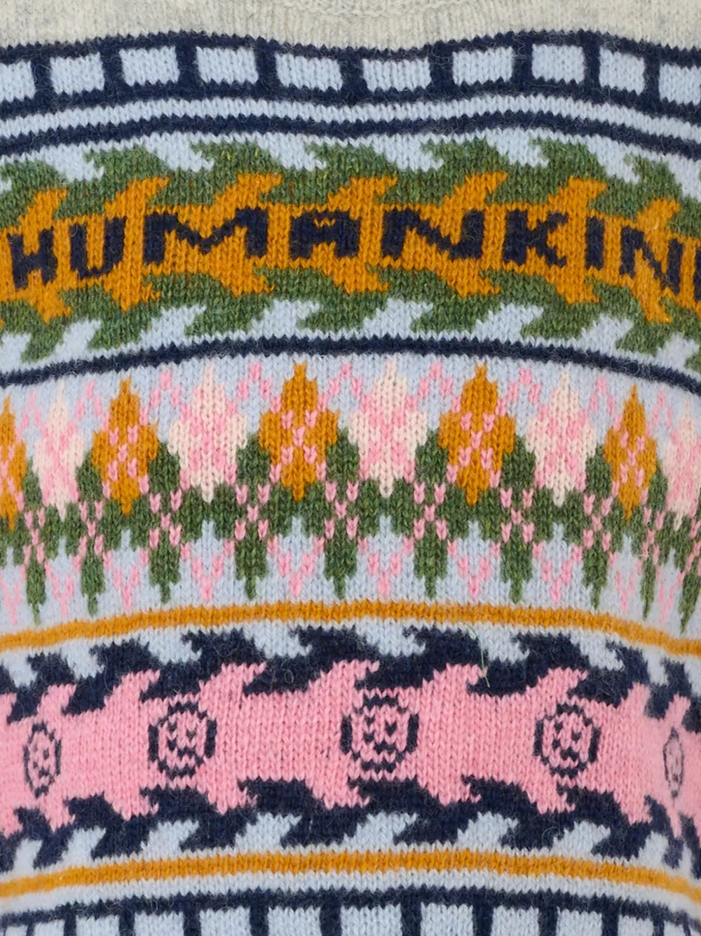 Molo Humankind fair-isle wool vest Grijs