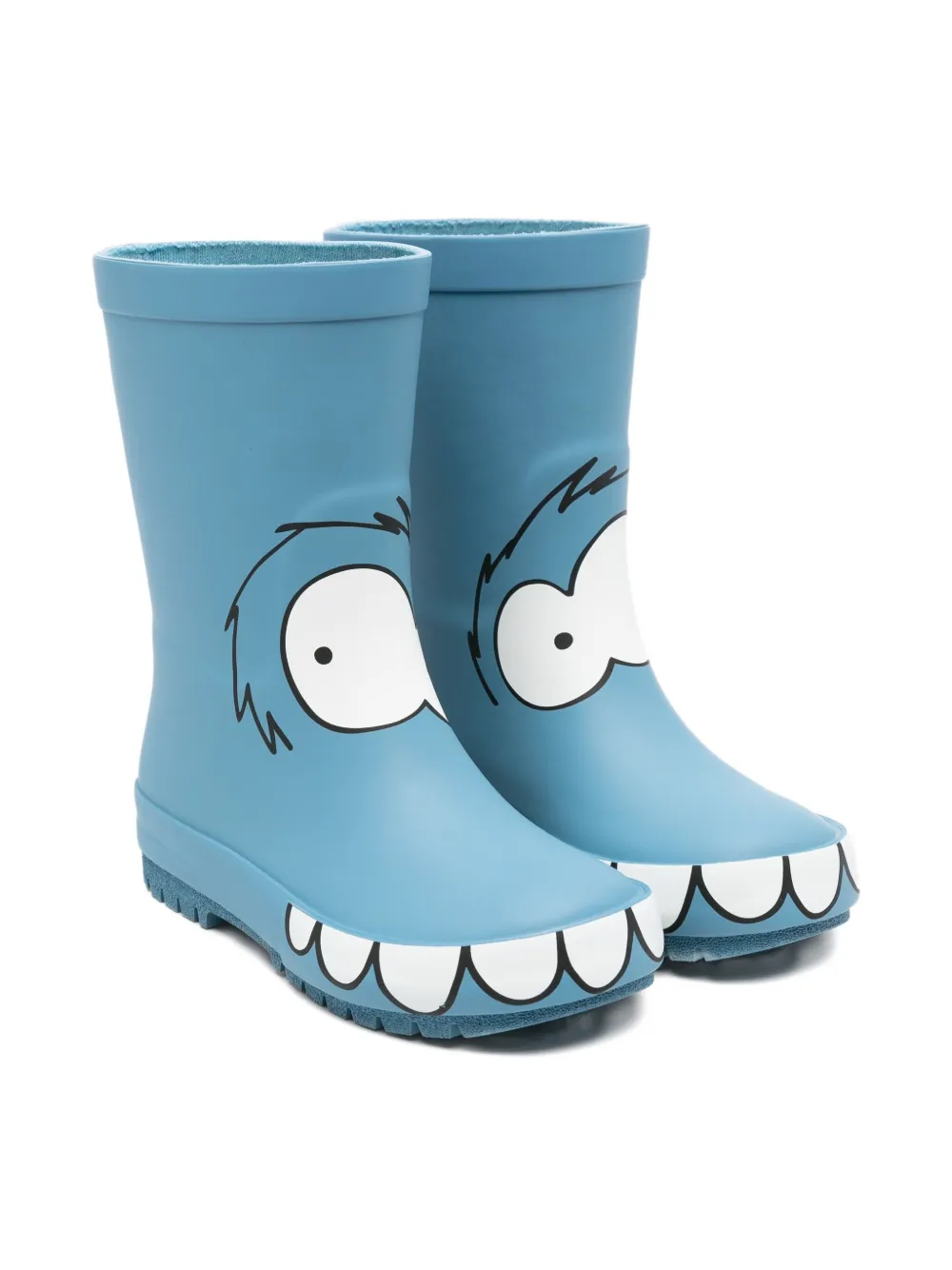 Stella McCartney Kids monster-face rain boots Blauw