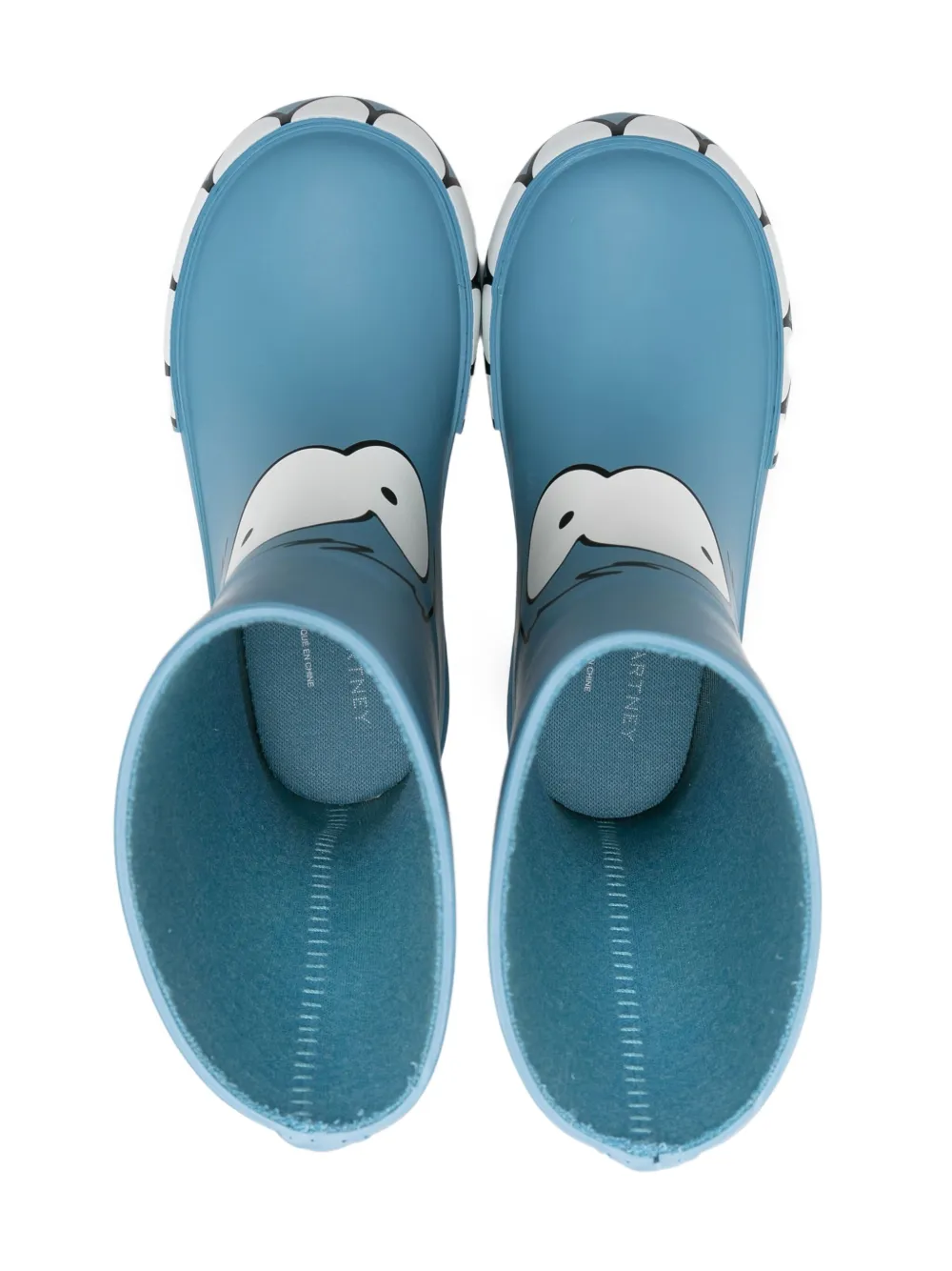 Stella McCartney Kids monster-face rain boots Blauw