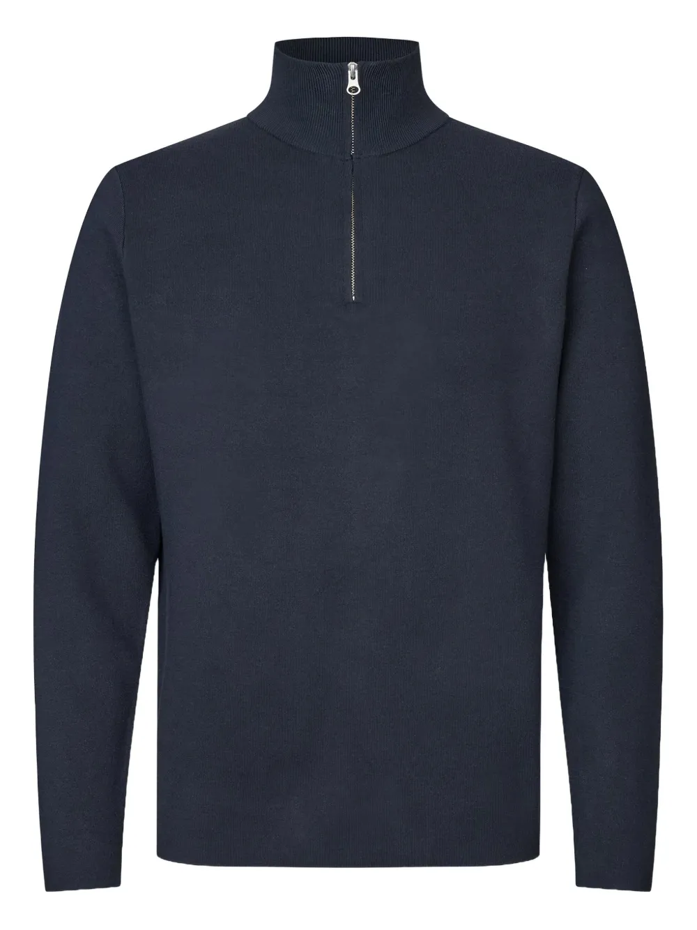 Samsoe & Samsoe High-neck Zip-up Sweater In Blue