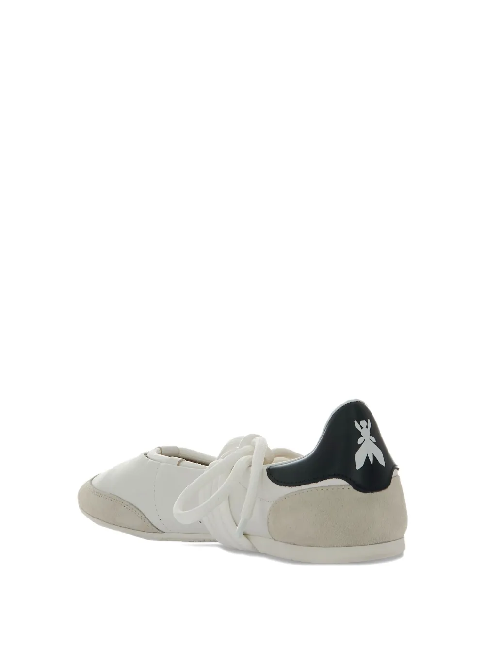 Patrizia Pepe Leather Lace-up Ballet Flats In White