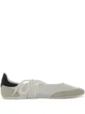 Patrizia Pepe leather lace-up ballet flats - White