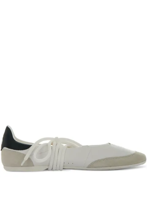 Patrizia Pepe leather lace-up ballet flats