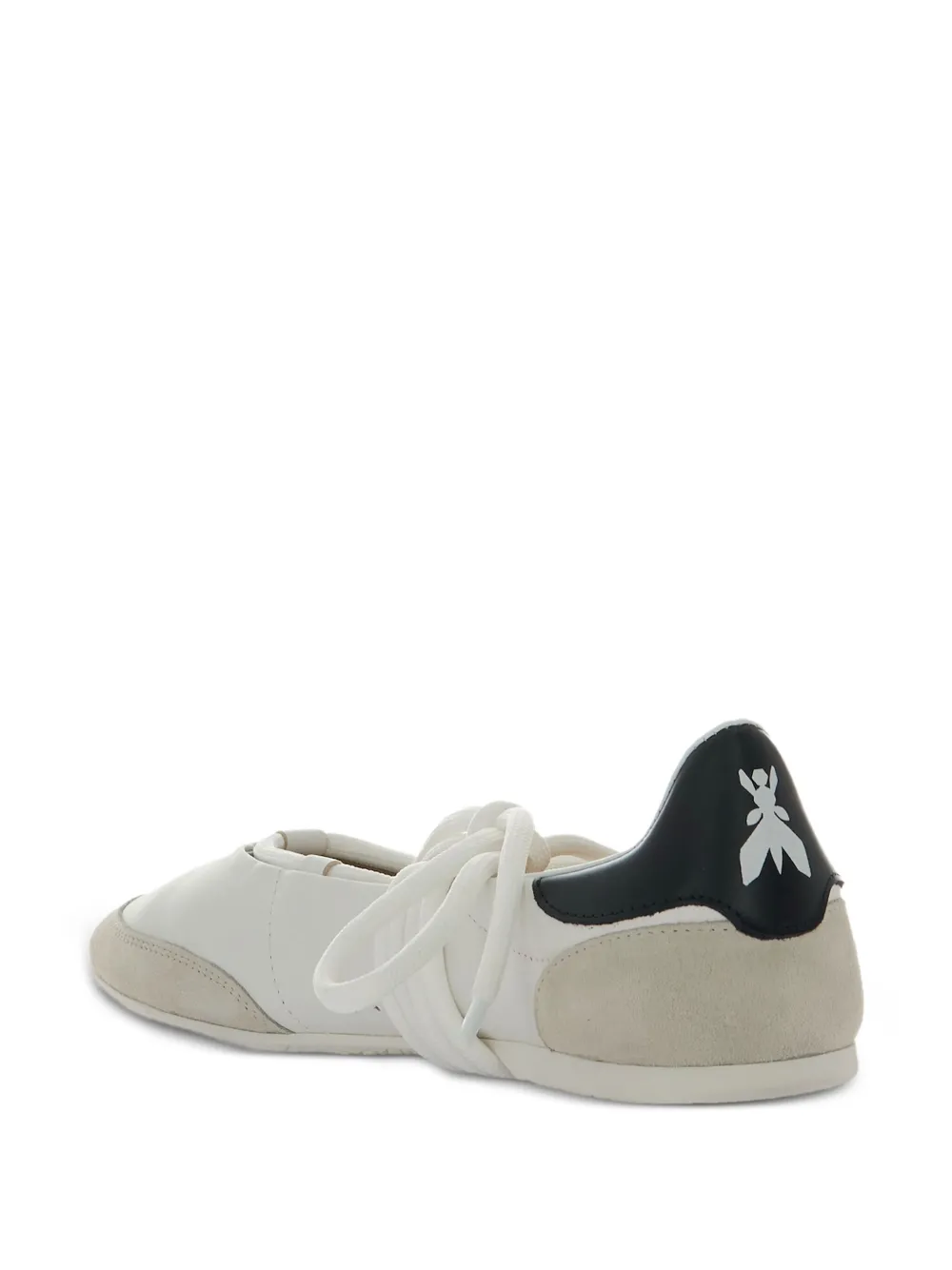 Patrizia Pepe leather lace-up ballet flats White