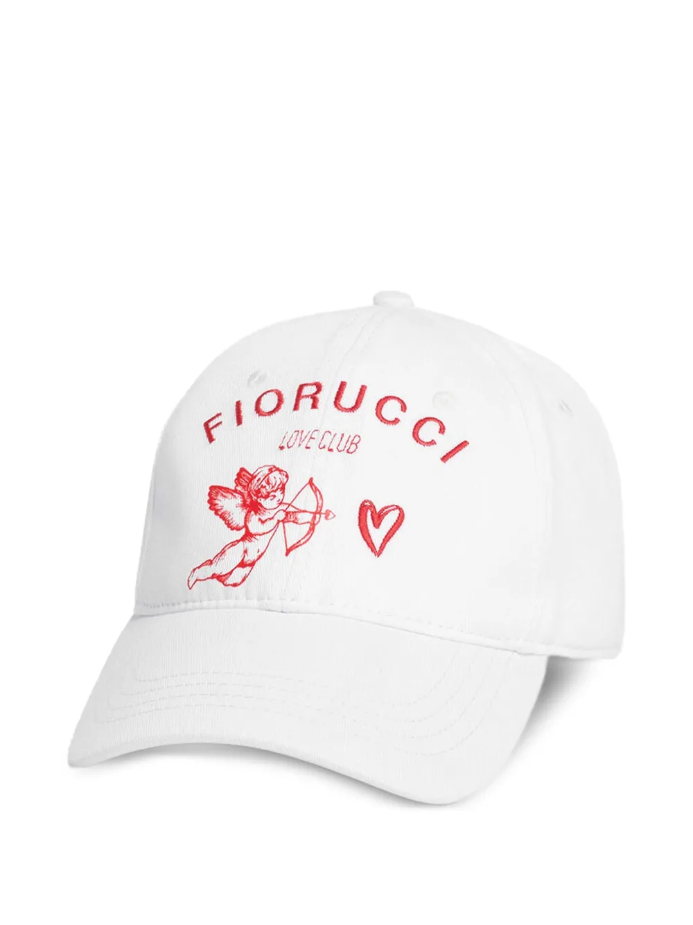 Fiorucci Cupid Embroidered-logo Baseball Cap Hat In White