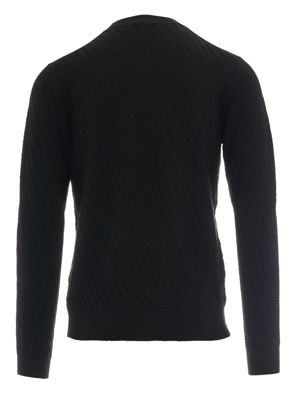 Paolo Pecora textured wool sweater Zwart