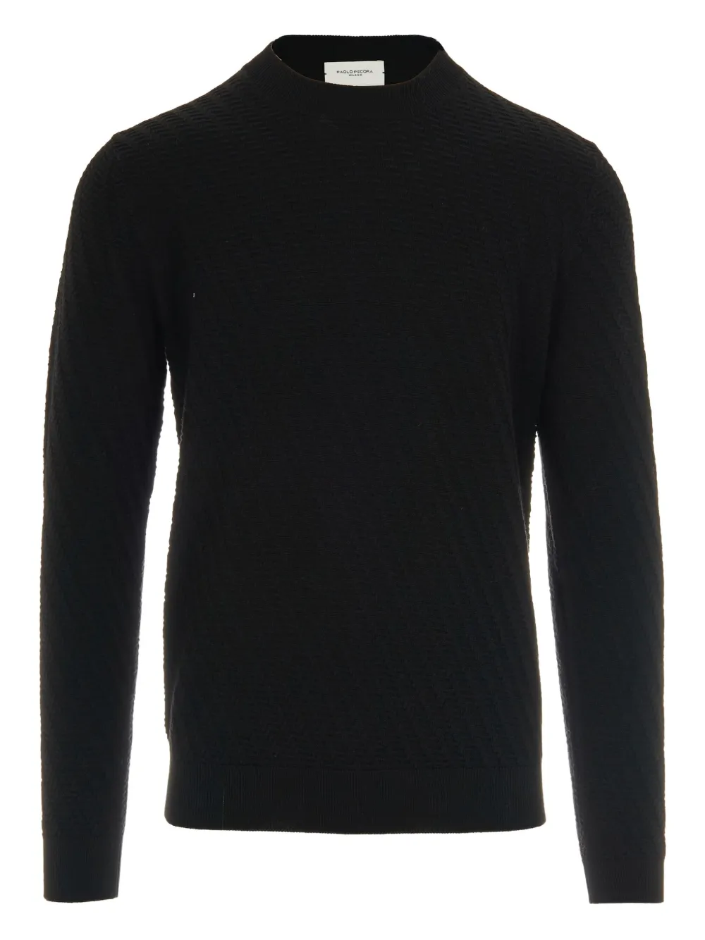 Paolo Pecora textured wool sweater Zwart