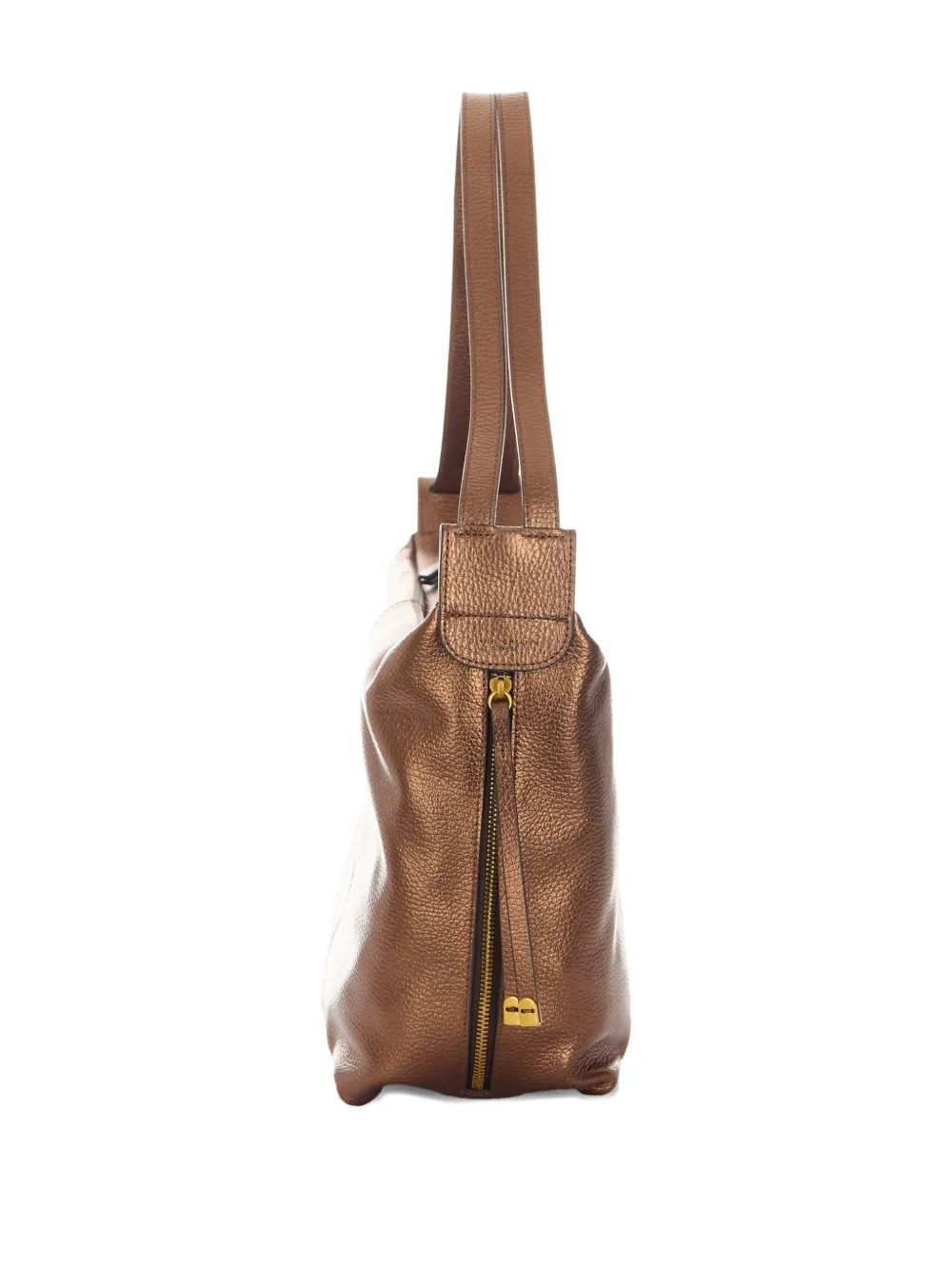 GIANNI CHIARINI leather zipped shoulder bag Bruin