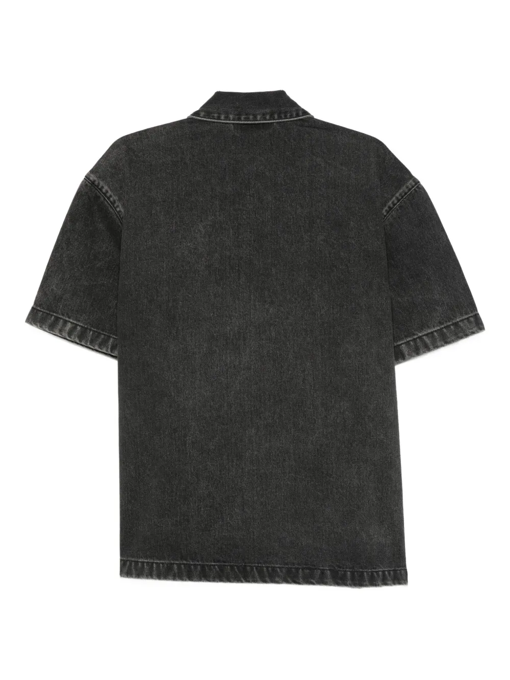 7 For All Mankind short-sleeve denim shirt - Zwart