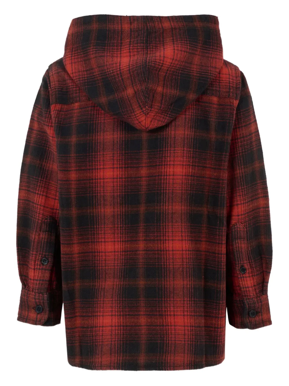 Molo hooded checked shirt Rood