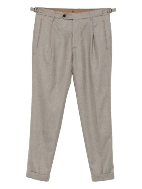 Berwich pleated side-adjuster trousers