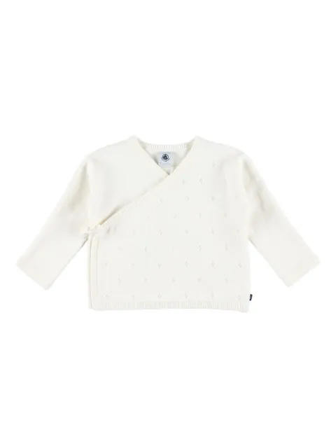 Petit Bateau wrap-effect cardigan