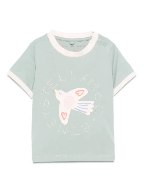Stella McCartney Kids bird-print cotton t-shirt