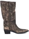 KHAITE leather pointed-toe boots - Brown
