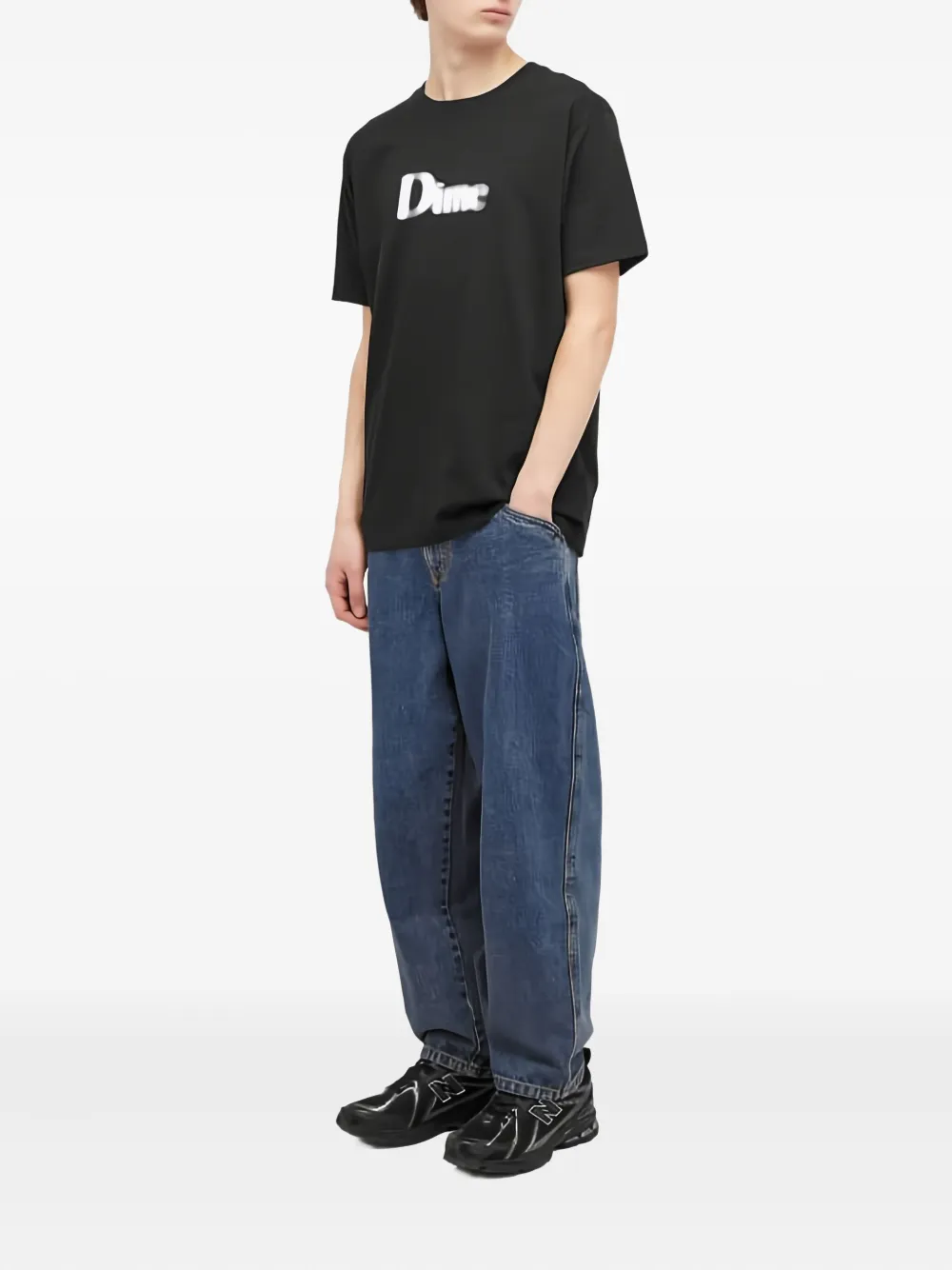 Dime logo t-shirt - Zwart