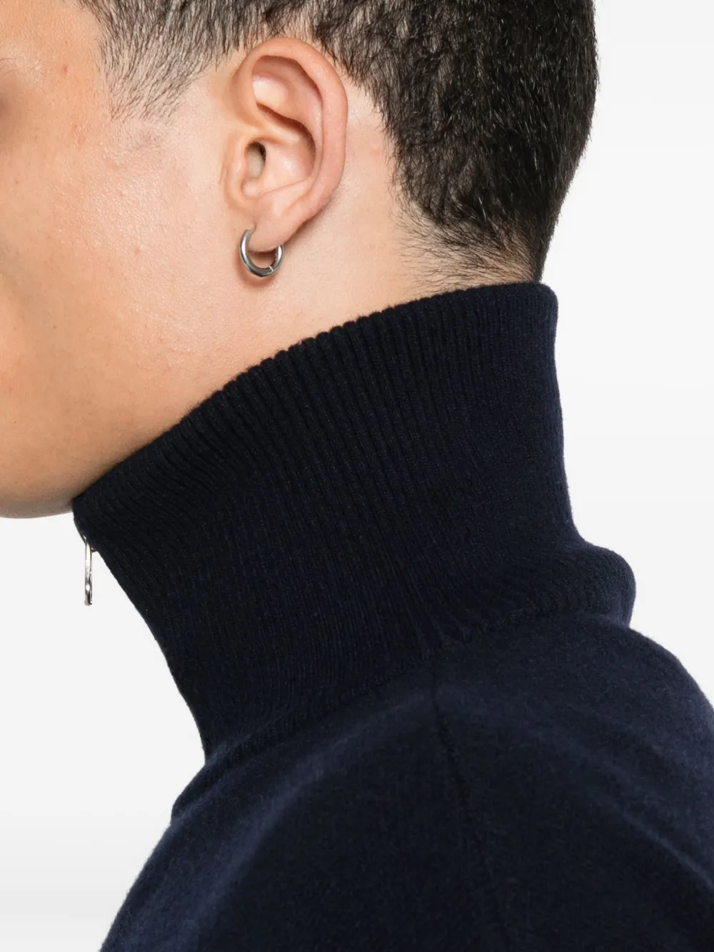 extreme cashmere Kasjmier vest met rits Blauw