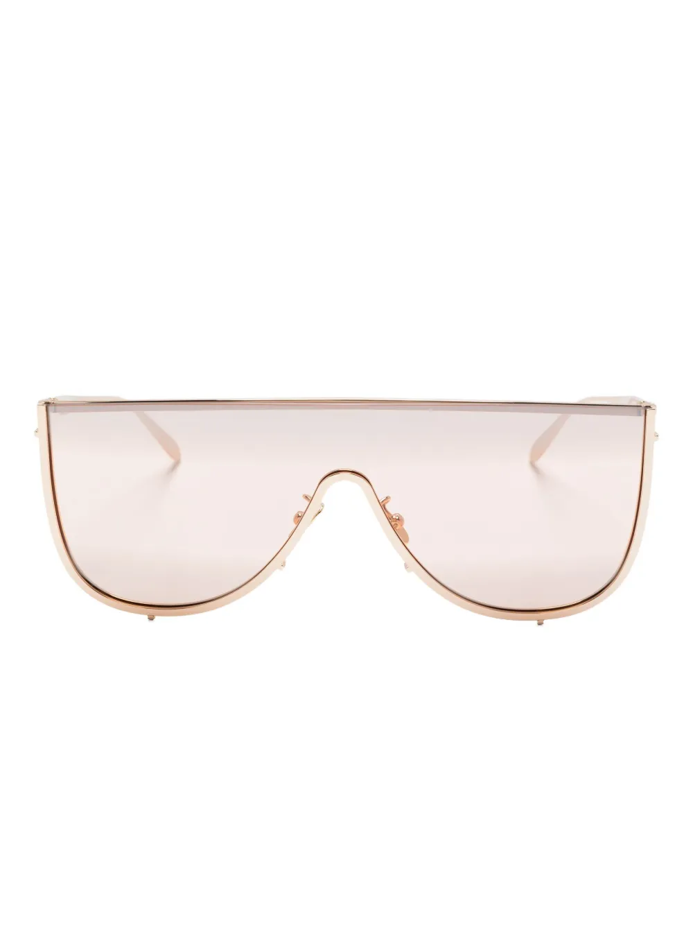 Alaia Eyewear Zonnebril met schild montuur Geel