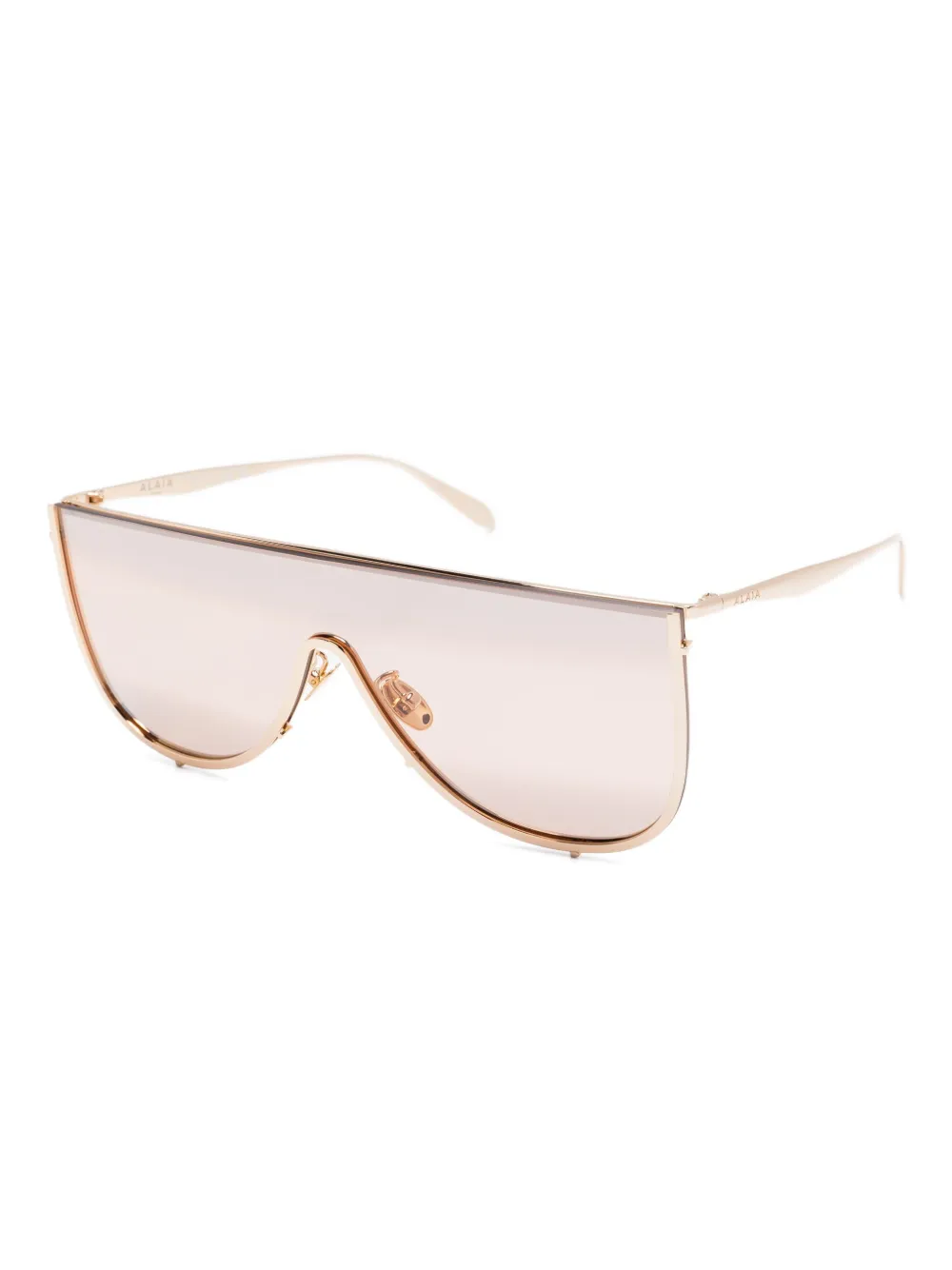 Alaia Eyewear Zonnebril met schild montuur Geel