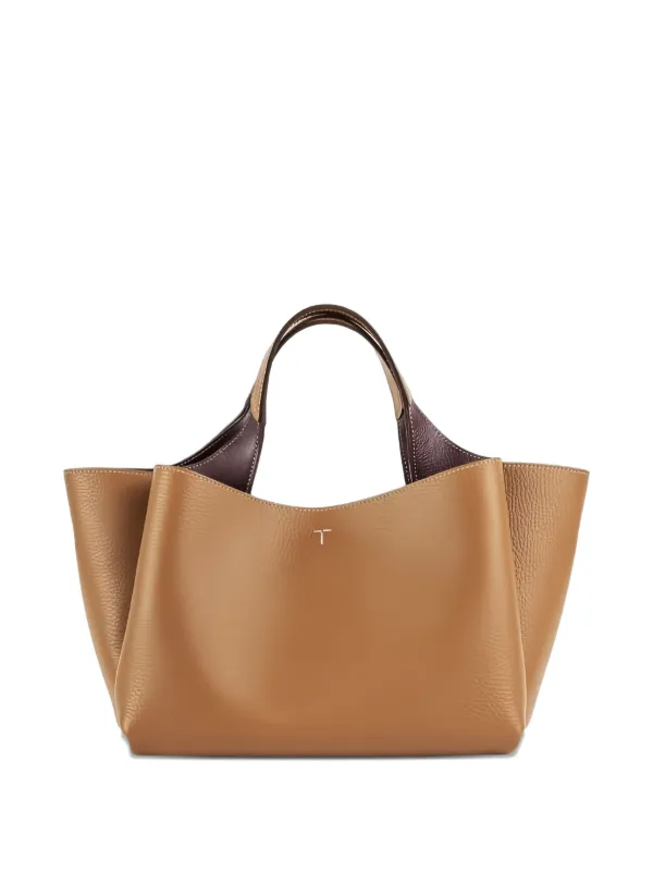 TOD'S ブラウン レザー ショルダーバッグ Tod's レザー ショルダーバッグ | ブラウン | FARFETCH JP