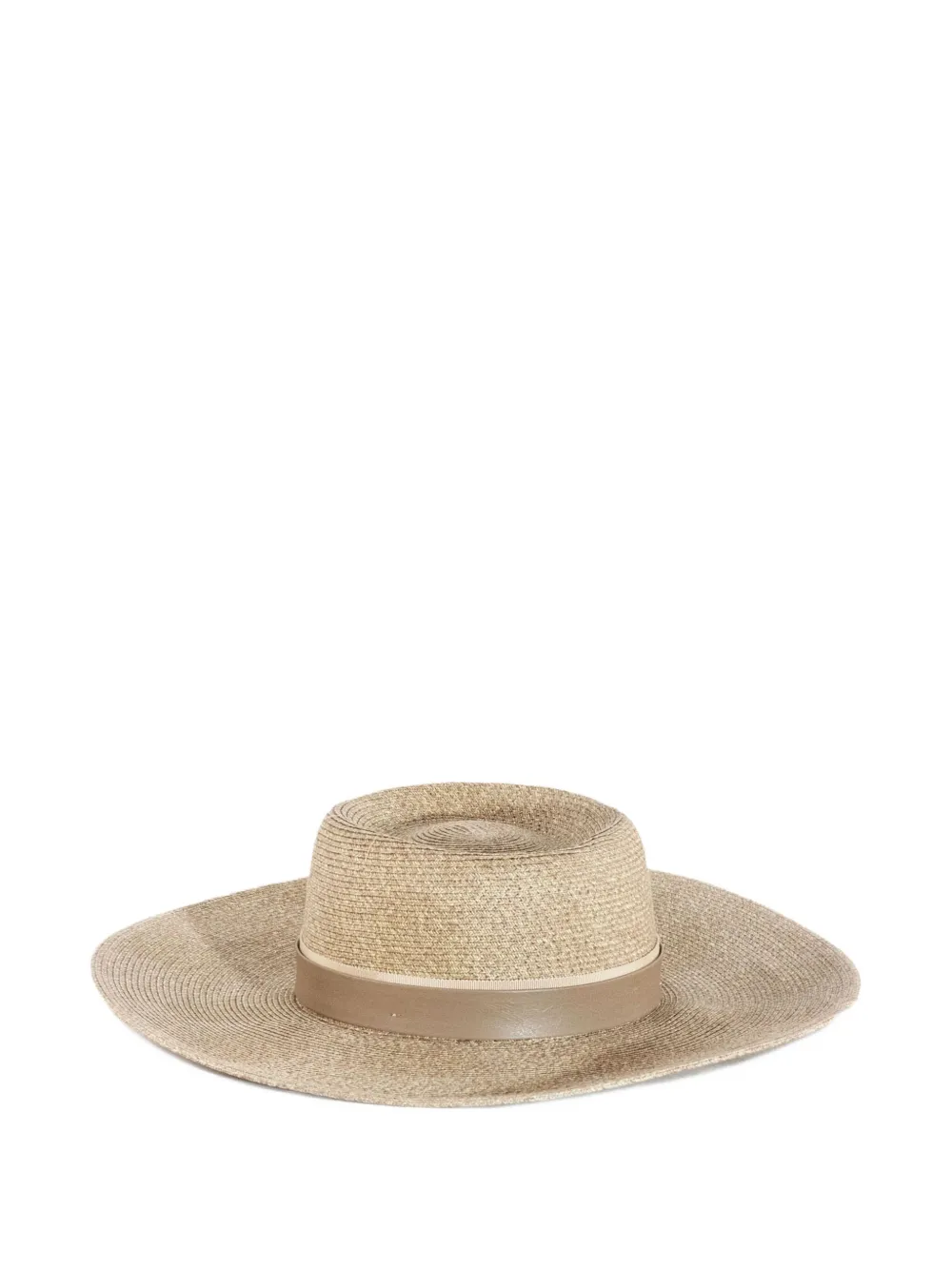leather-band sun hat