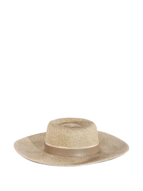 catarzi leather-band sun hat