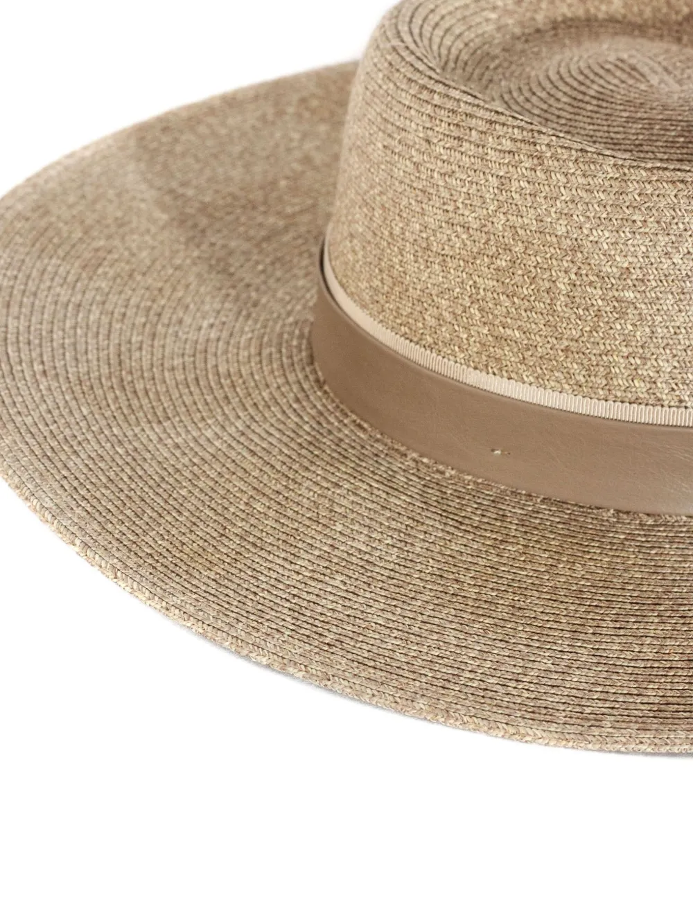 Catarzi Zonnehoed met leren band - Beige