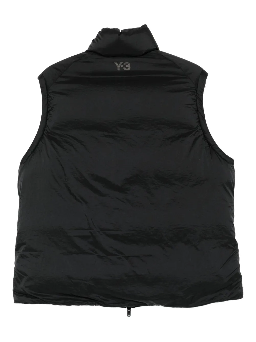 Y-3 Gewatteerde bodywarmer met hoge hals Zwart