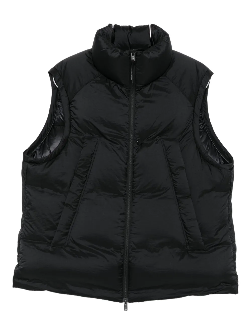 Y-3 quilted high-neck vest - Nero