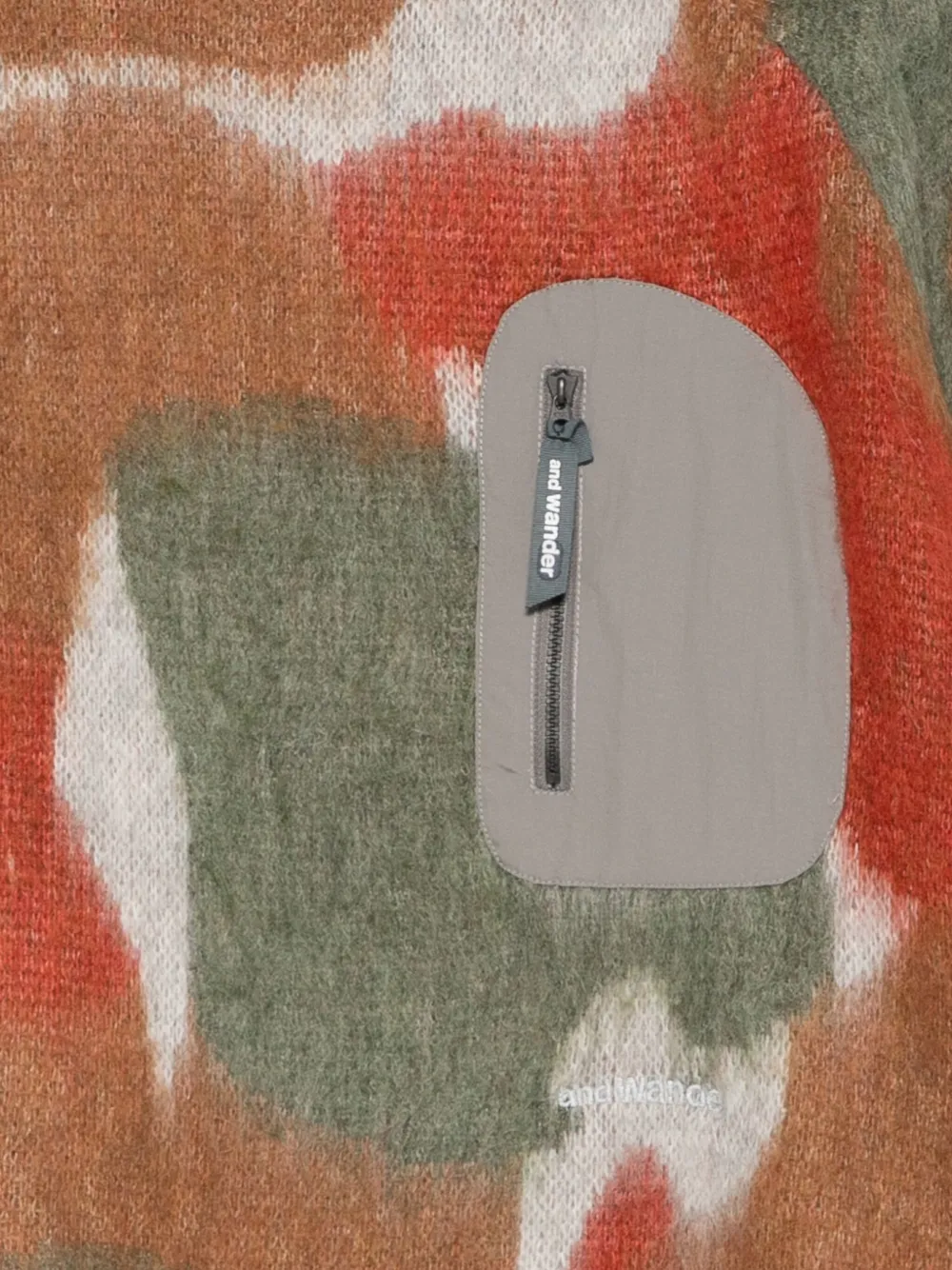 And Wander 60 Mix Color Shaggy Knit Sweater In Brown