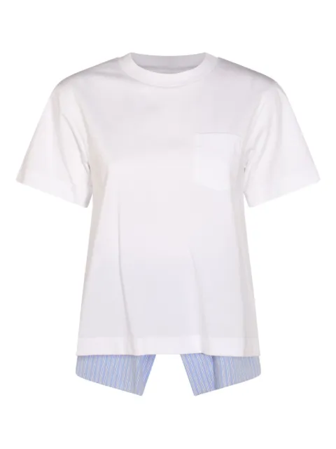 sacai stripe-detail T-shirt